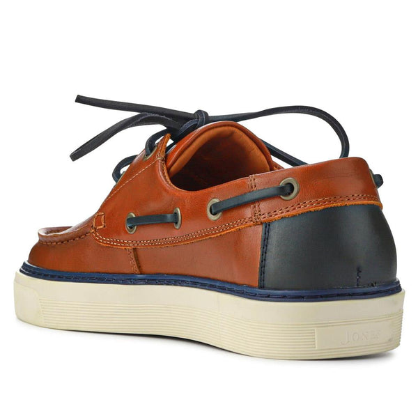 Jones Bootmaker Outlet Rhodes Leather Boat Shoes - Tan