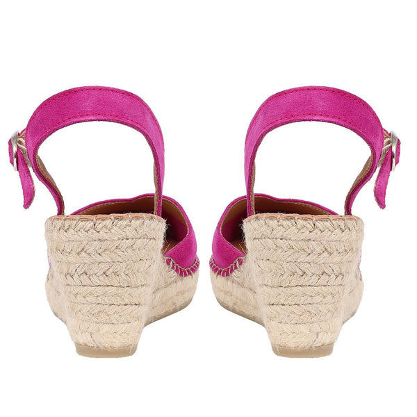 Jones Bootmaker Outlet Ria Leather Espadrilles - Magenta