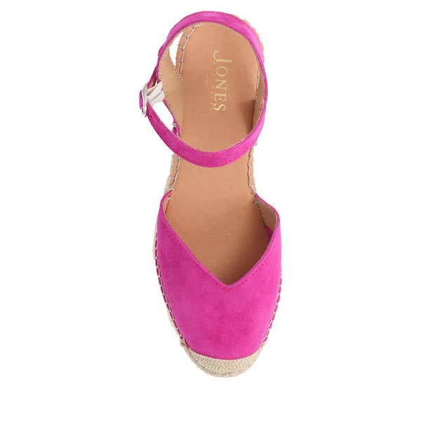 Jones Bootmaker Outlet Ria Leather Espadrilles - Magenta
