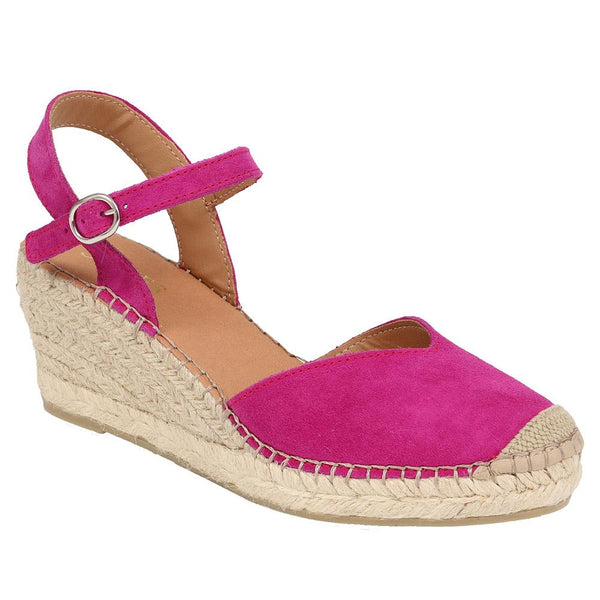 jones bootmaker Outlet Ria Leather Espadrilles - Magenta