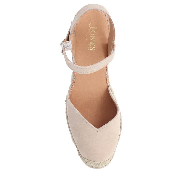 Jones Bootmaker Outlet Ria Leather Espadrilles - Taupe