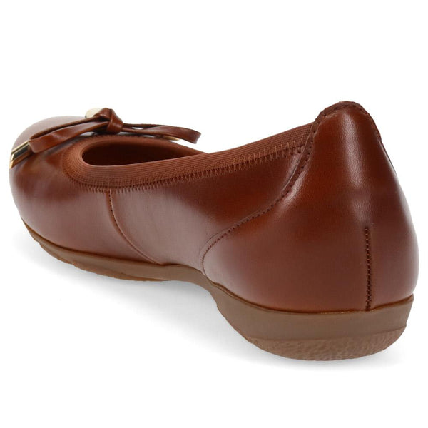 Jones Bootmaker Outlet Ring Leather Ballet Pumps - Tan