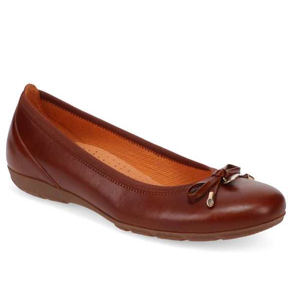 jones bootmaker Outlet Ring Leather Ballet Pumps - Tan