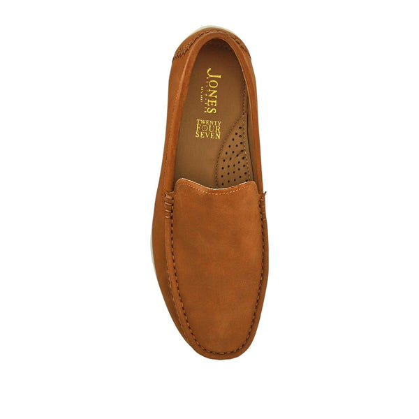 Jones Bootmaker Outlet Rohan Wide Fit Leather Sheepskin-Lined Moccasins - Tan
