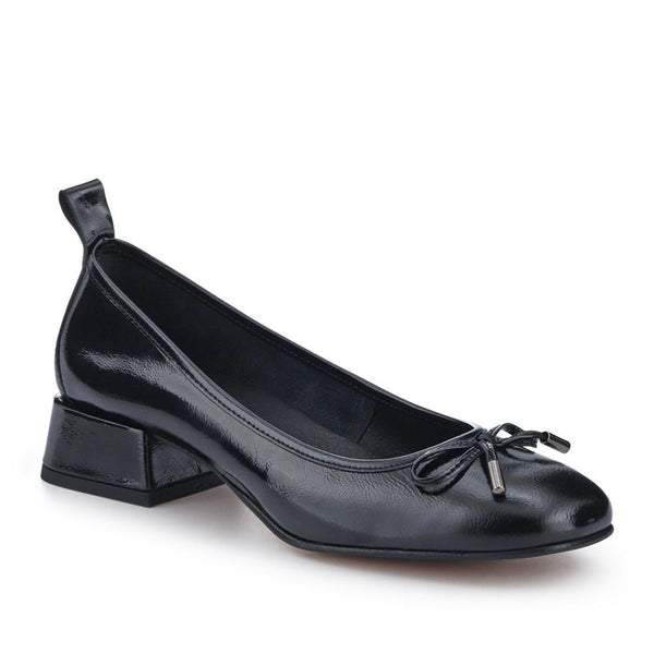jones bootmaker Outlet Salvaza Leather Heeled Pumps - Black