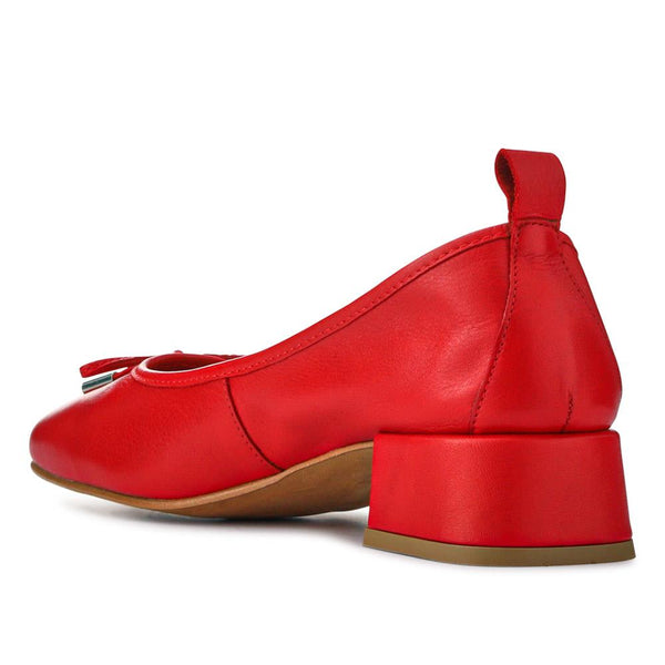 Jones Bootmaker Outlet Salvaza Leather Heeled Pumps - Red