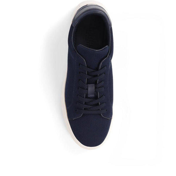 Jones Bootmaker Outlet Samuele Lace-Up Trainers - Denim