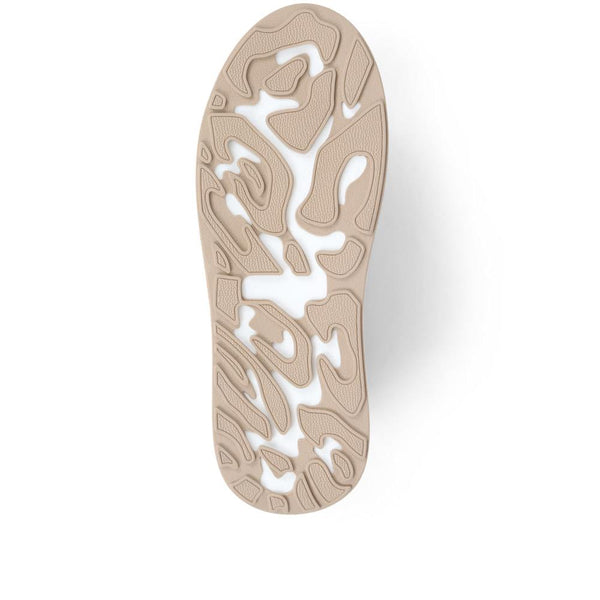 Jones Bootmaker Outlet Scarlette Leather Trainers - Beige