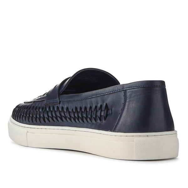 Jones Bootmaker Outlet Scottie Leather Trainers - Navy