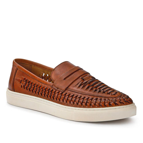 jones bootmaker Outlet Scottie Leather Trainers - Tan