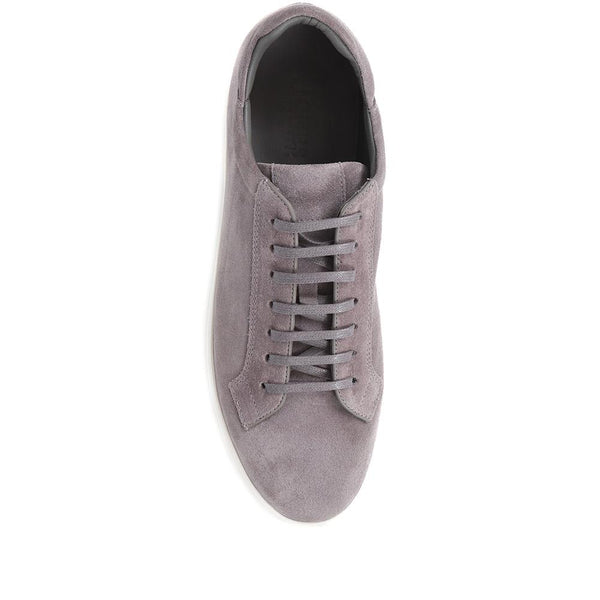 Jones Bootmaker Outlet Simon Suede Trainers - Grey Suede