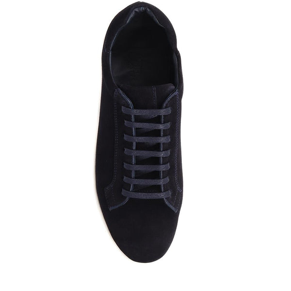 Jones Bootmaker Outlet Simon Suede Trainers - Navy Suede