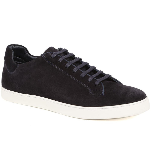 jones bootmaker Outlet Simon Suede Trainers - Navy Suede