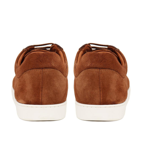 Jones Bootmaker Outlet Simon Suede Trainers - Tobacco Suede
