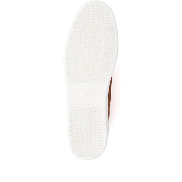 Jones Bootmaker Outlet Simon Suede Trainers - Tobacco Suede