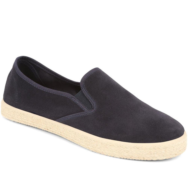 jones bootmaker Outlet Slip-On Espadrilles - Navy Suede