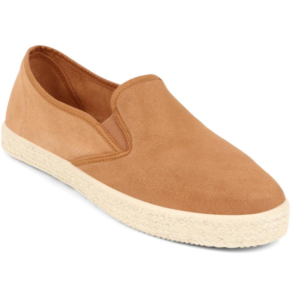 jones bootmaker Outlet Slip-On Espadrilles - Tan Suede
