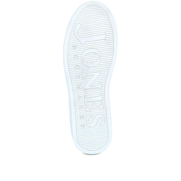 Jones Bootmaker Outlet Snapdragon Pebble Leather Trainers - Black