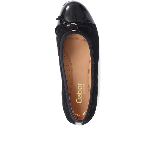 Jones Bootmaker Outlet Snowdrop Slip-on Ballet Pump - Black