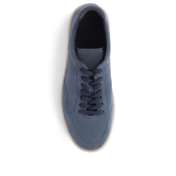 Jones Bootmaker Outlet Stan Lace-Up Trainers - Denim Blue