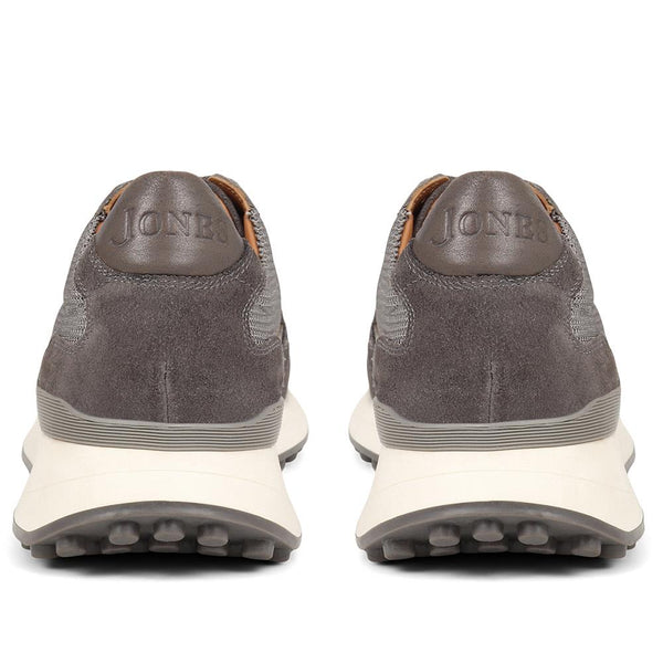 Jones Bootmaker Outlet Stansted Lace-Up Trainers - Grey