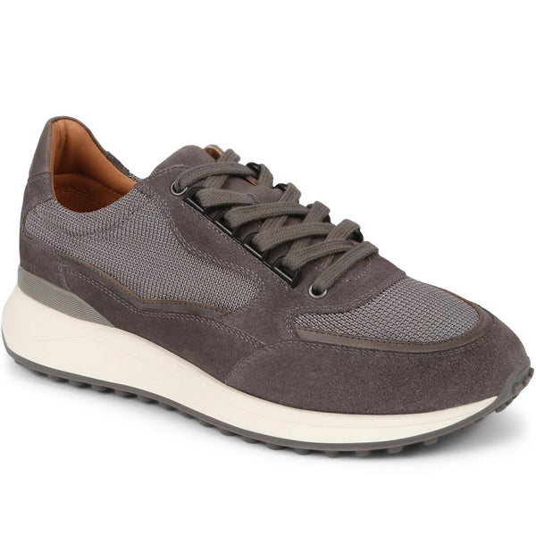 Jones Bootmaker Outlet Stansted Lace-Up Trainers - Grey