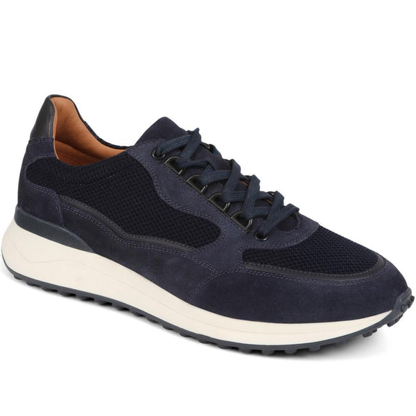 jones bootmaker Outlet Stansted Lace-Up Trainers - Navy