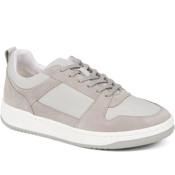 jones bootmaker Outlet Stortford Lace-Up Trainers - Light Grey