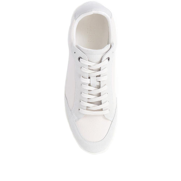 Jones Bootmaker Outlet Streatham Leather Trainers - Off White