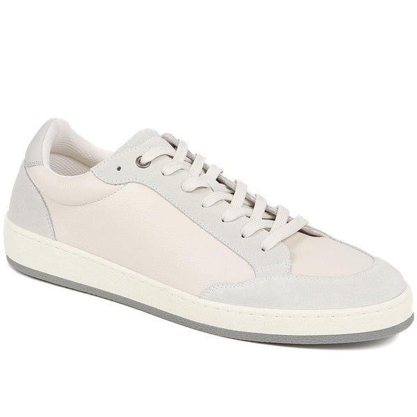 jones bootmaker Outlet Streatham Leather Trainers - Off White
