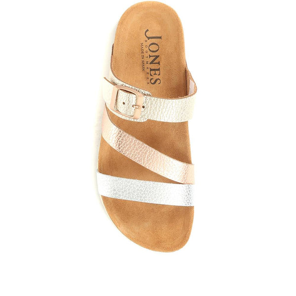 Jones Bootmaker Outlet Tabatha Leather Mule Sandals - Metallic