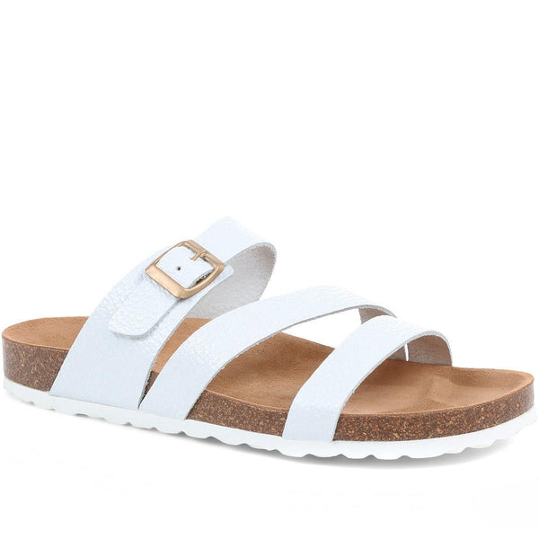 jones bootmaker Outlet Tabatha Leather Mule Sandals - White