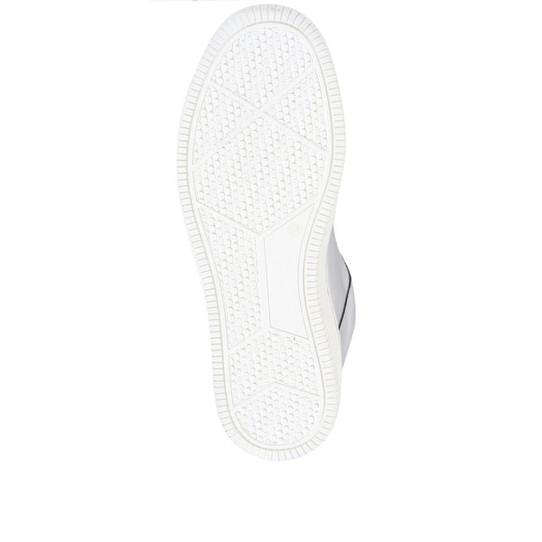 Jones Bootmaker Outlet Tabbee Apple Leather Trainers - Silver