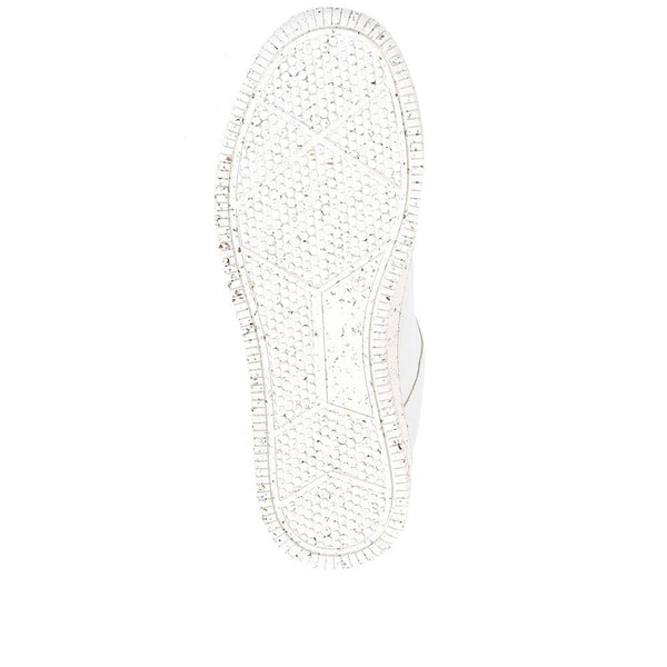 Jones Bootmaker Outlet Tabbee Apple Leather Trainers - White