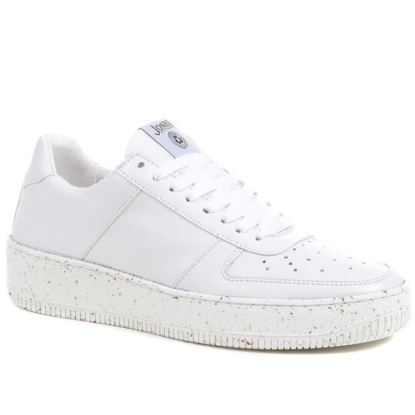 jones bootmaker Outlet Tabbee Apple Leather Trainers - White