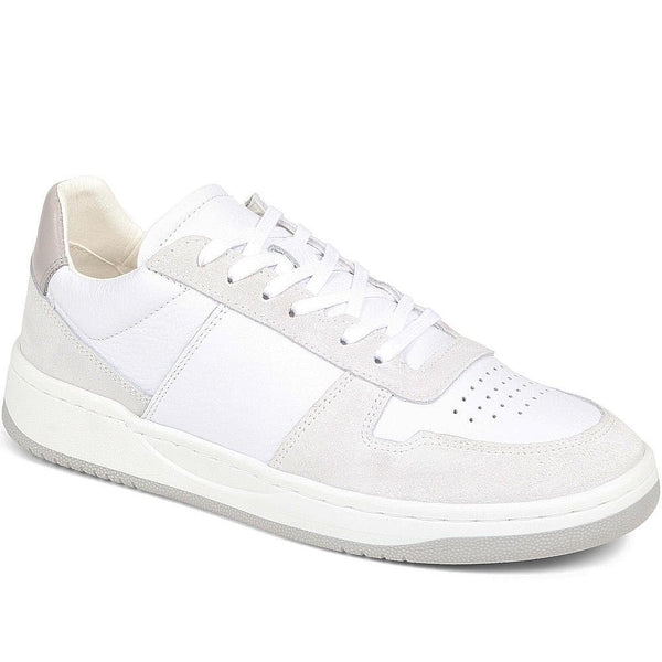 jones bootmaker Outlet Taipei Casual Leather Trainers - Light Grey