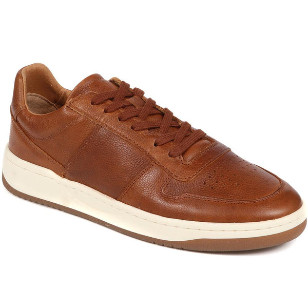 jones bootmaker Outlet Taipei Casual Leather Trainers - Tan