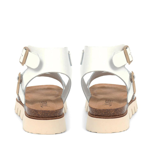 Jones Bootmaker Outlet Taneka Chunky Strappy Sandals - White