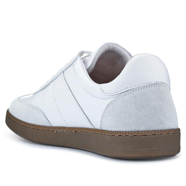 Jones Bootmaker Outlet Tantino Leather Trainers - White