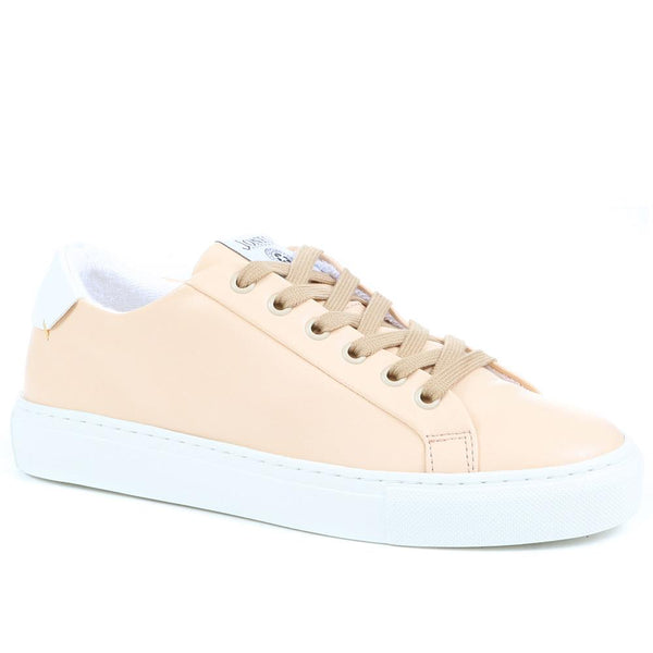 jones bootmaker Outlet Tillie Apple Leather Trainers - Nude