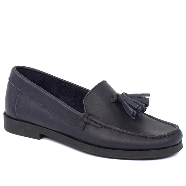 jones bootmaker Outlet Trish Leather Casual Moccasins - Black