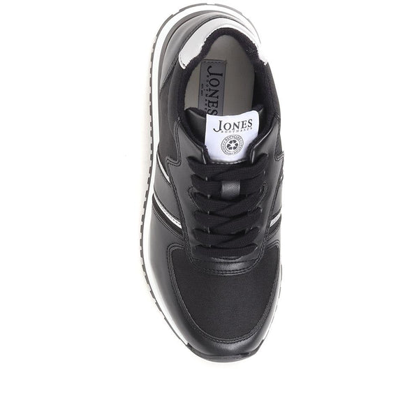 Jones Bootmaker Outlet Tristana Apple Leather Trainers - Black