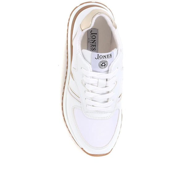 Jones Bootmaker Outlet Tristana Apple Leather Trainers - White