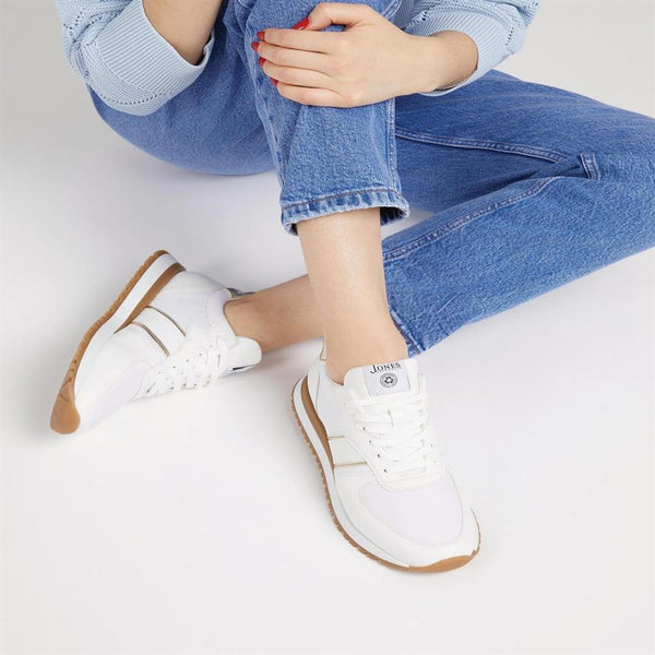 Jones Bootmaker Outlet Tristana Apple Leather Trainers - White