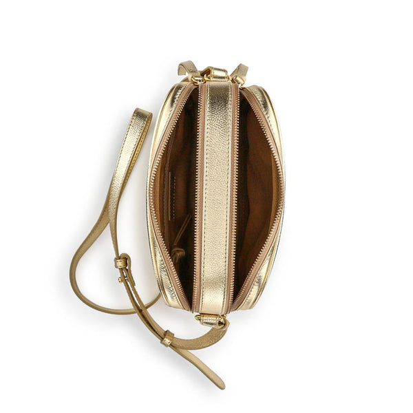 jones bootmaker Outlet Valeria Leather Cross-Body Bag - Gold