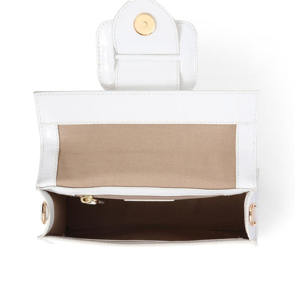 Jones Bootmaker Outlet Valoria Leather Handbag - White Patent
