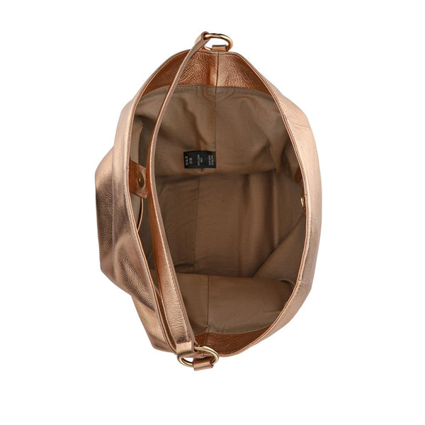 Jones Bootmaker Outlet Violetta Leather Shoulder Bag - Rose Gold