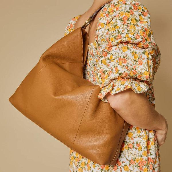 Jones Bootmaker Outlet Violetta Leather Shoulder Bag - Tan