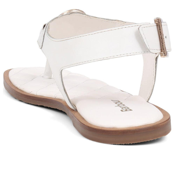 Jones Bootmaker Outlet Vivienne Embellished Leather Sandals - White