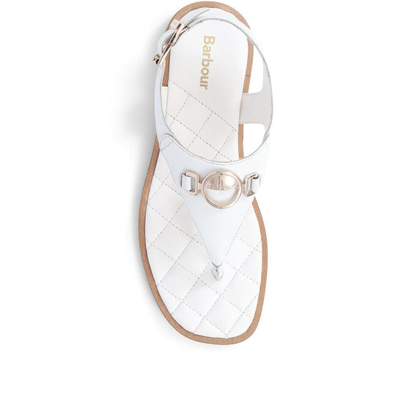 Jones Bootmaker Outlet Vivienne Embellished Leather Sandals - White
